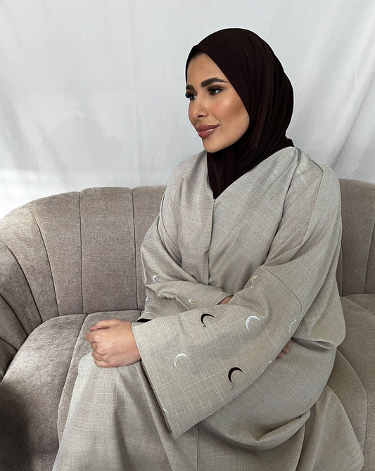 QAMAR abaya taupe